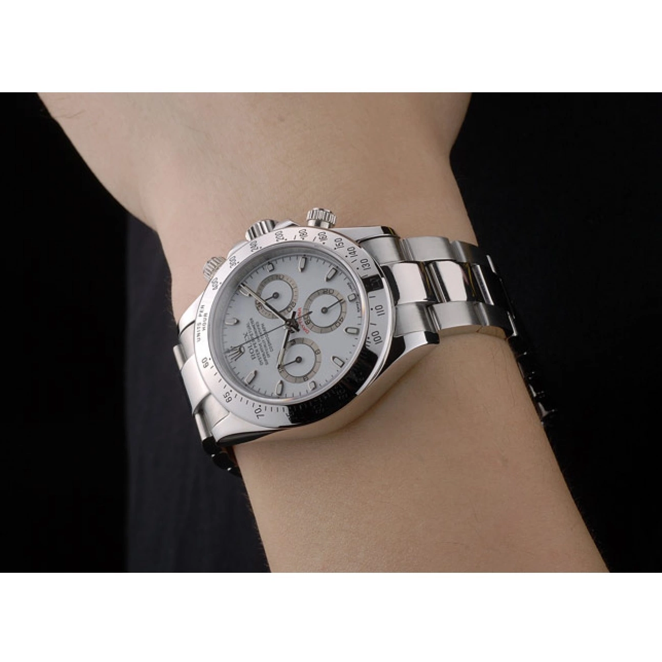Rolex copies cheap Bracelet 80297 Swiss Dial Stainless Rolex Steel Daytona White 0701